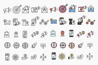 Free Marketing Icons Templates in EPS + PSD