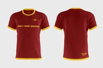 3 Free Half Sleeves Soccer Jersey Mockup PSD Set - Good Mockups