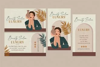 Free Beauty Salon business card Template in PSD