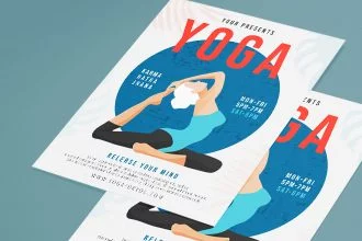 Free Yoga Flyer Template in PSD + Vector (.ai, .eps)