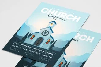 Free Church Conference Flyer Templates in PSD + Vector (.ai+.eps)