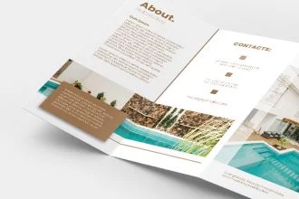 Free Hotel Tri-fold Brochure Template in PSD + Vector (.ai+.eps)