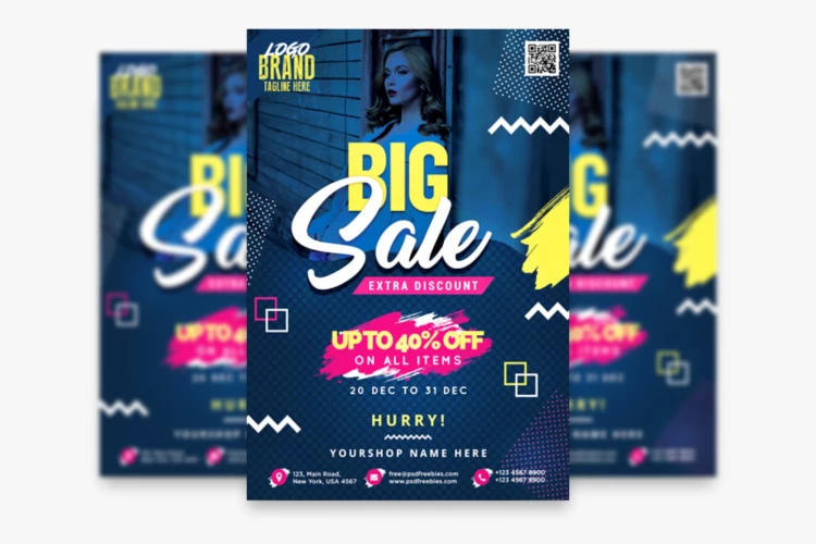 Free Big Sale Flyer Poster PSD Template