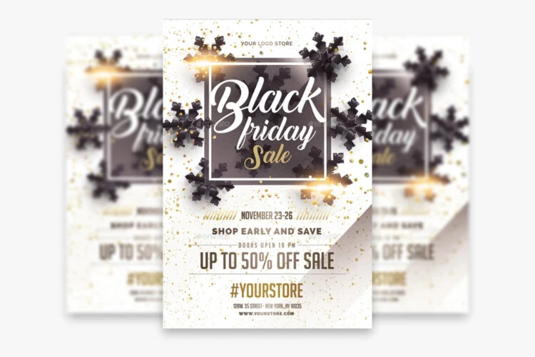 Stylish Black Friday Sale PSD Flyer Template