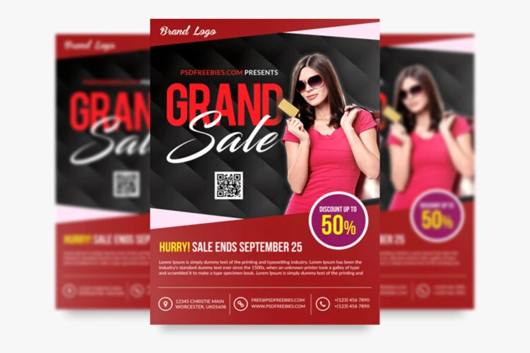 Free Grand Sale Flyer Template PSD