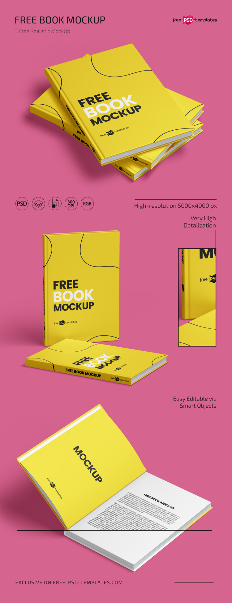 Download Free Book Mockups In Psd Free Psd Templates
