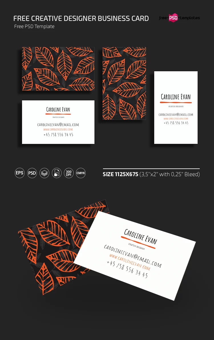 Free Creative Designer Business Card Templates in PSD + Vector (.ai+.eps)