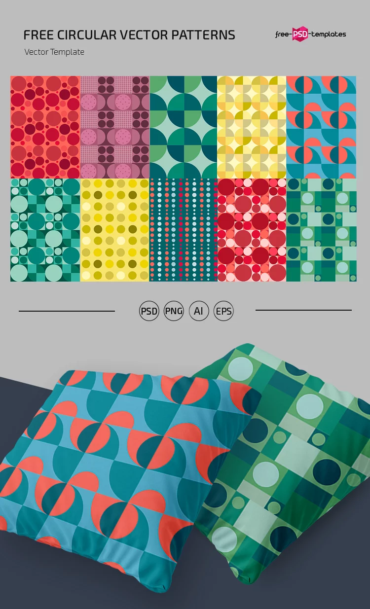 Free Circular Patterns Template in PSD + Vector (.ai+.eps)