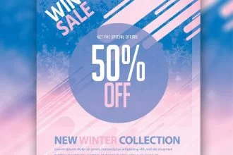 Free Winter Sale Flyer Template