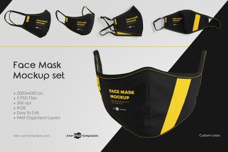 Face Mask Mockup Set Face Mask Mockup Set