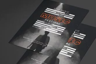 Free Music Flyer Template in PSD + Vector (.ai, .eps)