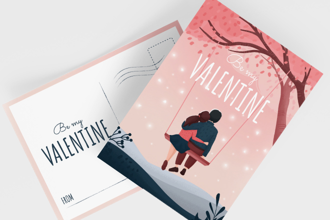 Free Valentine's Day Postcard Templates in PSD + EPS – Free PSD Templates
