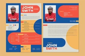 Free CV Resume Cover Letter Template in PSD + Vector (.ai )