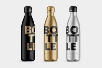 Free Bottle Mockups in PSD