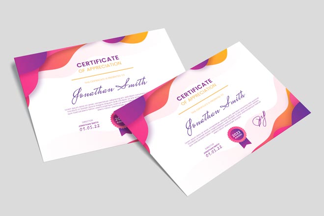 Free Certificate Template in PSD + Vector (.ai+.eps) – Free PSD Templates
