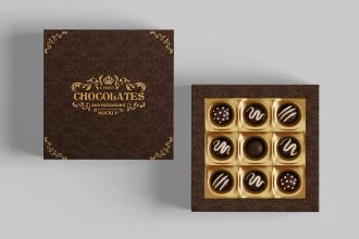 Free Chocolate Packaging Mockups in PSD