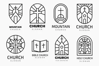 Free Church Logos Templates in EPS + PSD