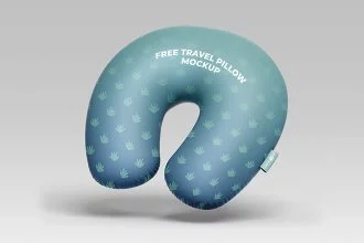 Free PSD Travel Pillow Mockup Template