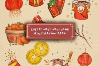 Free 2021 Chinese New Year Illustrations in PNG Free 2021 Chinese New Year Illustrations in PNG