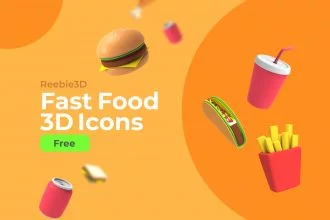 Free Fast Food 3D Icons