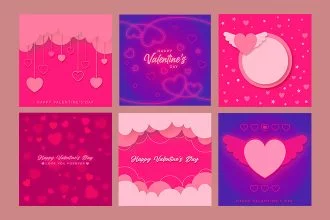 Free Valentine’s Day BG Template in PSD + Vector (.ai+.eps)