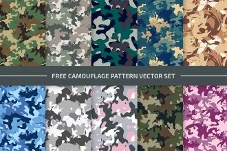 Free Camouflage Day Pattern Set in EPS + PSD