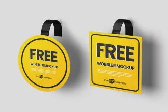 Free Wobbler Mockups in PSD