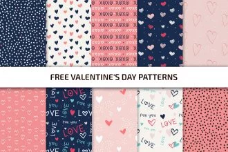 Free Valentine’s Day Patterns Template in PSD + Vector (.ai+.eps)