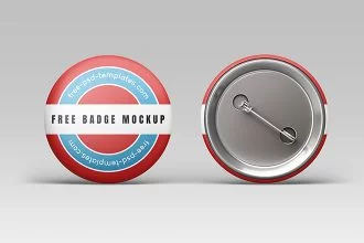 Free PSD Badge Mockup Template