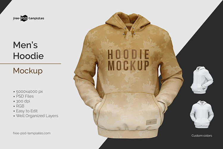 Men's Hoodie Mockup | Free PSD Templates