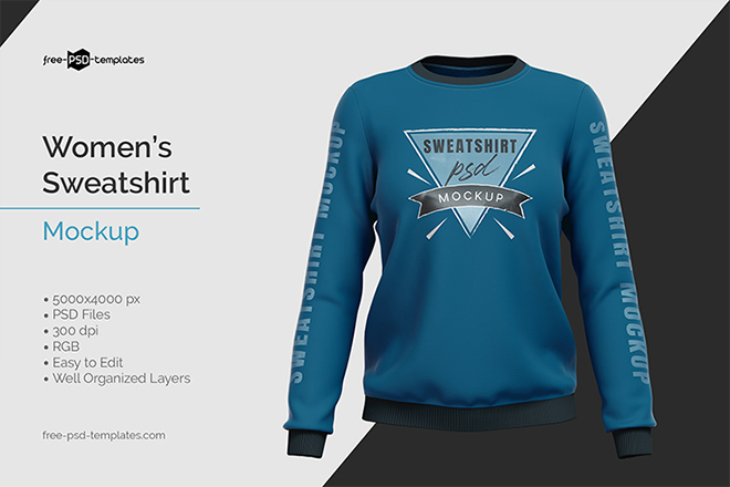 Download Women S Sweatshirt Mockup Free Psd Templates