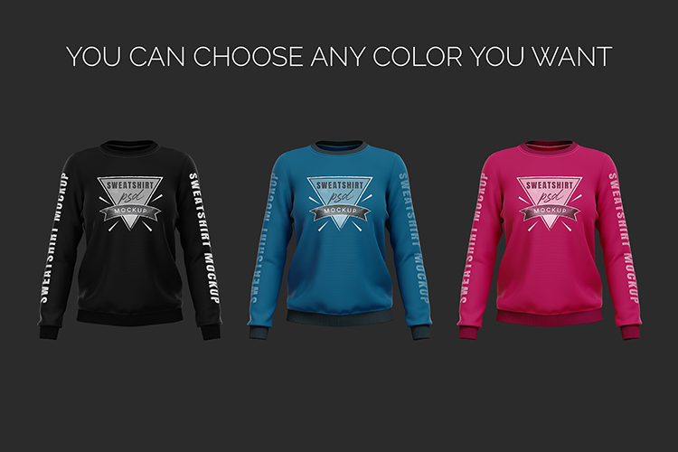 Download Women S Sweatshirt Mockup Free Psd Templates