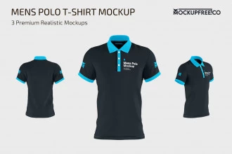 Men’s Polo T-Shirts MockUp Set