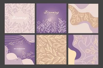 Free Floral BG Template in PSD + Vector (.ai+.eps)