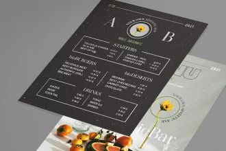 Free Organic Menu Template in PSD + Vector (.ai, .eps)