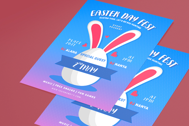 Free Easter Day Flyer Template in PSD + Vector (.ai, .eps) – Free PSD ...