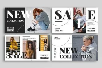 Free Fashion Social Media Banners Templates in PSD + Vector (.ai+.eps)