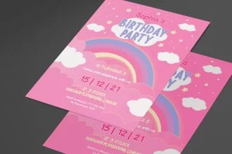 Free Birthday Invitation Template in PSD + Vector (.ai, .eps)