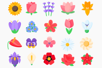 Free Flowers Icons Templates in EPS + PSD Free Flowers Icons Templates in EPS + PSD