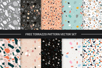 Free Terrazzo Pattern Set in EPS + PSD Free Terrazzo Pattern Set in EPS + PSD