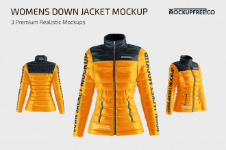 Women’s Down Jacket Mockup Set