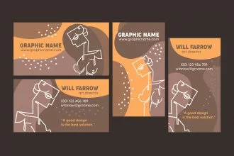 Free designer business card Template in PSD + Vector (.ai, .eps)
