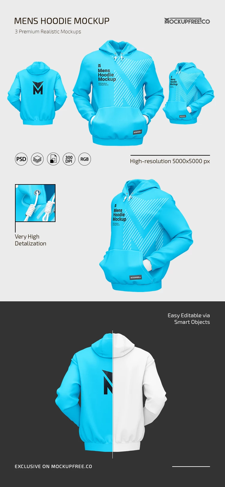 Men s Hoodie Mockup Free PSD Templates