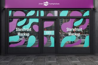 Free storefront mockup psd