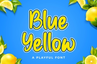 Free Blue Yellow Font Free Blue Yellow Font