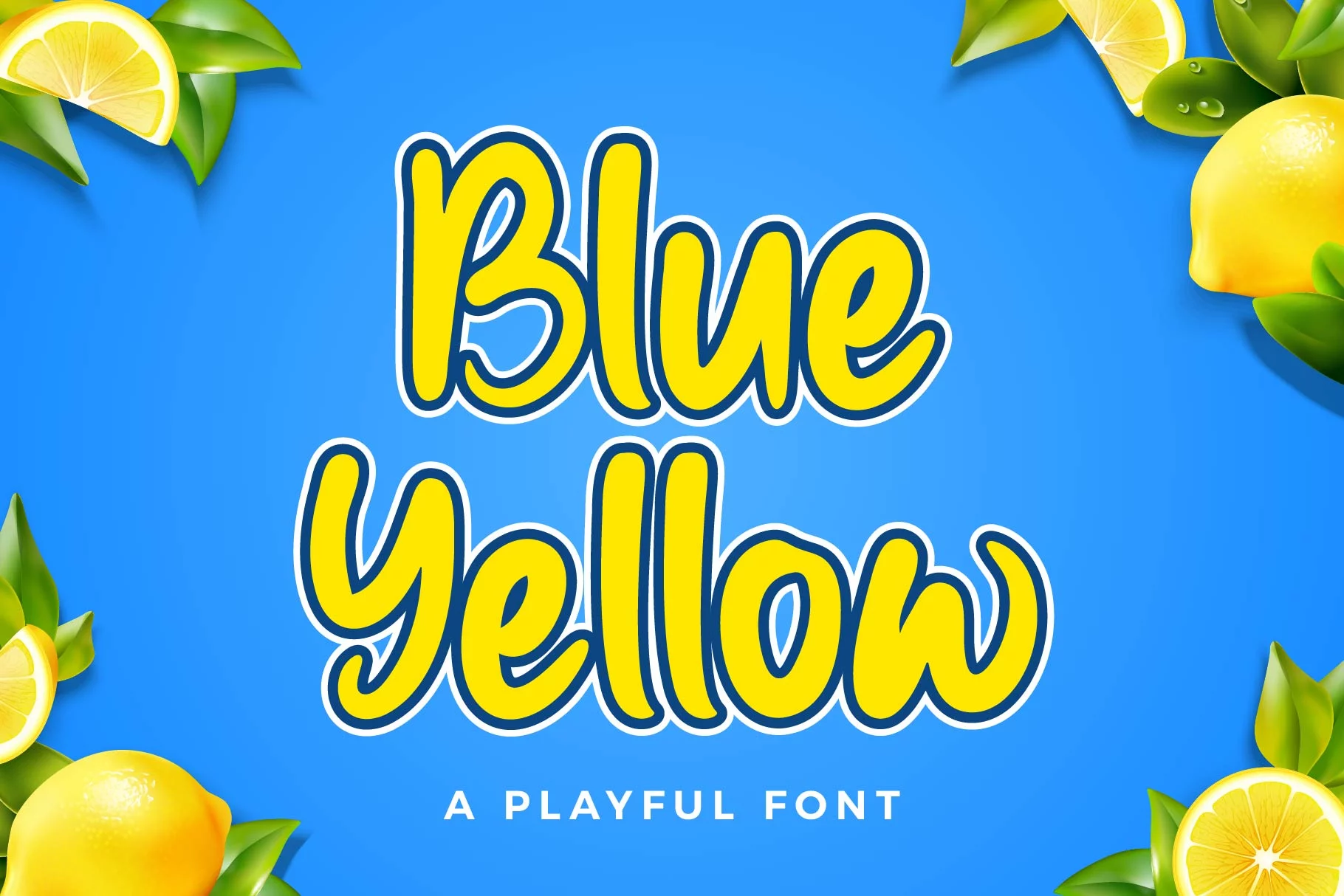 Free Blue Yellow Font