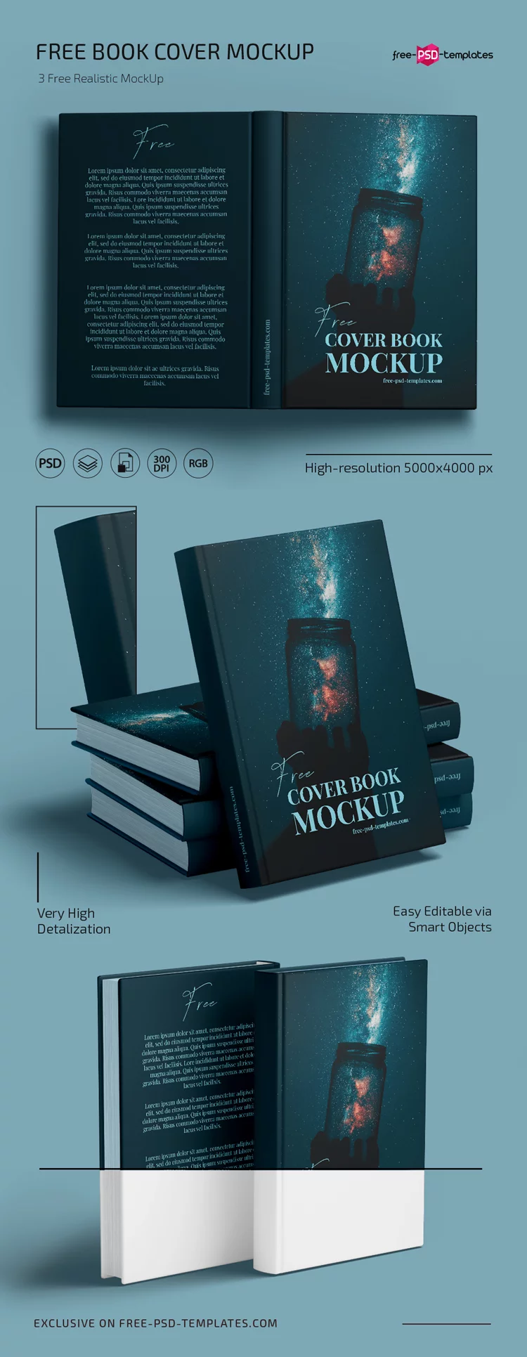 book cover template psd