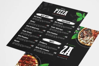 Free Pizza Menu Template for Photoshop