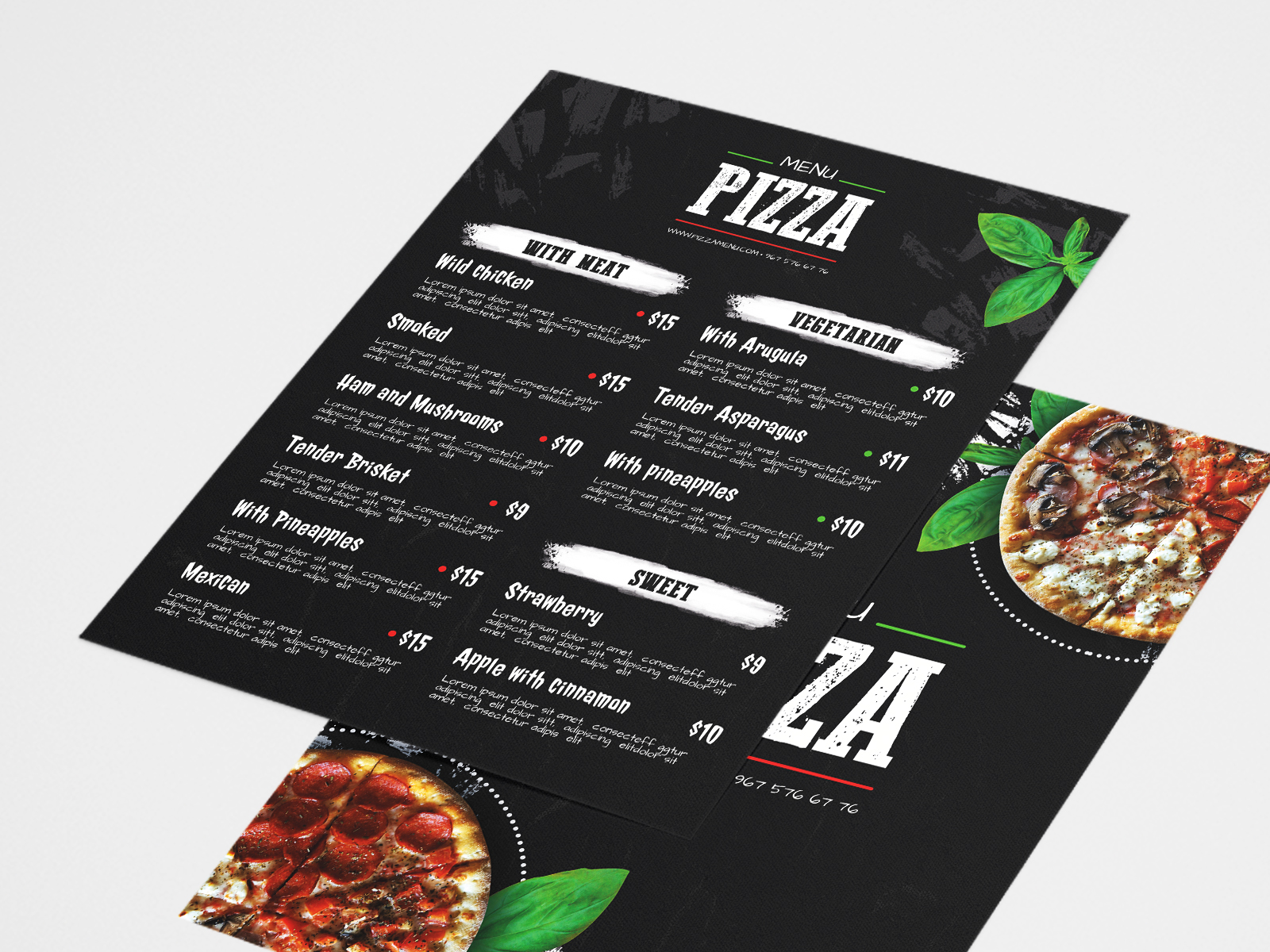 Free Pizza Menu Template For Photoshop Free PSD Templates