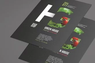 Free Green House Flyer Template in PSD + Vector (.ai, .eps)